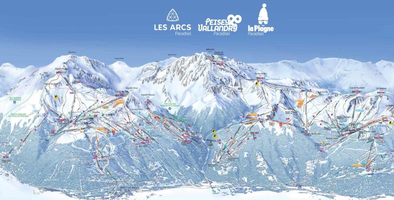 Arc 1950 Appt Luxe 2-4Pers -Skis Aux Pieds-Spa-Piscines Interieure Et Exterieure-Sauna-Hammam Les Arcs  ภายนอก รูปภาพ